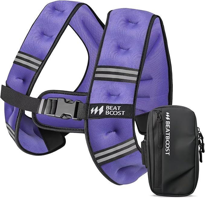 Weighted Vest for Women Men BeatBoost 5 10 15 20 25 30 lb Weight Vest with Ironsand for Walking Strength Training Running Workout