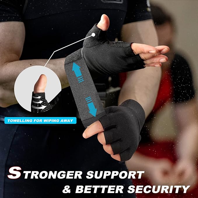 Workout Gloves for Women Men - Weight Lifting Gloves with Full Palm Protection & Extra Grip for Women Gym, Weightlifting, Weight Lift, Rowing, Exercise, Sport, Cycling