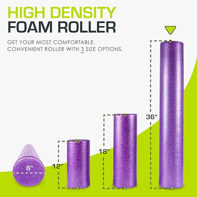 ProsourceFit High Density Foam Rollers 12 - Inches long