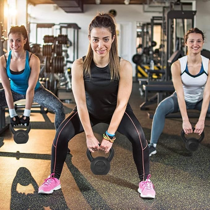 Yes4All Kettlebell Adjustable/Cast Iron/Protective Base Solid Smooth