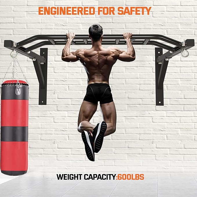 Pull Up Bar Wall Mounted 600 Lbs,