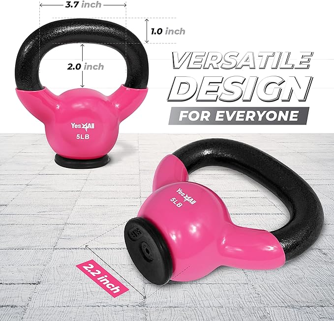 Yes4All Kettlebells Rubber Base (10-65 lbs)