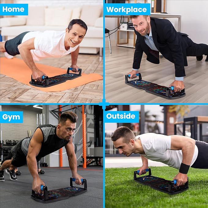 Solid Push Up Board with Automatic Smart Counter, Foldable Push Up Board, Push Up Bar at Home Gym, Professional Strength Training Equipment For Man and Women, Gift for Boyfriend