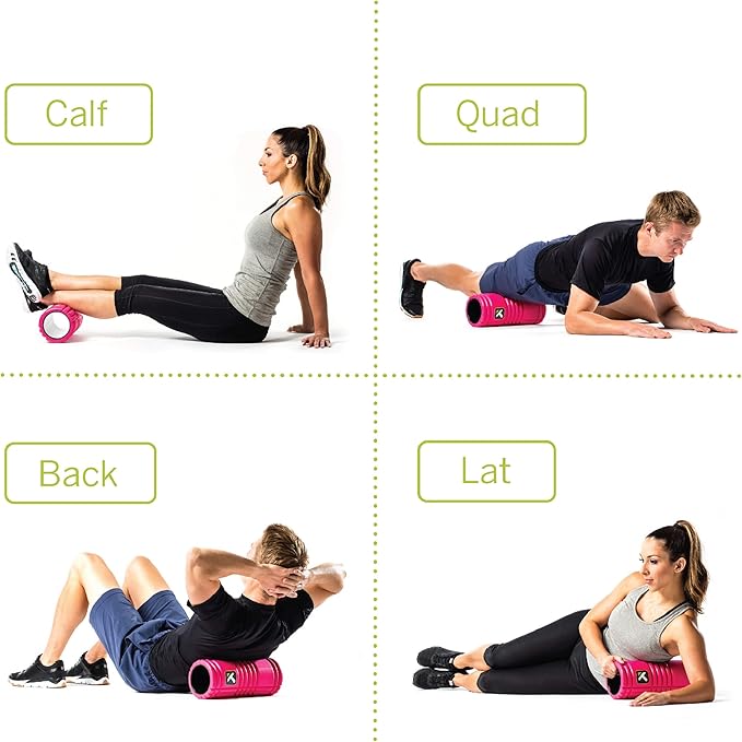 TRIGGERPOINT PERFORMANCE THERAPY GRID Foam Roller for Exercise (13-Inch), Pink