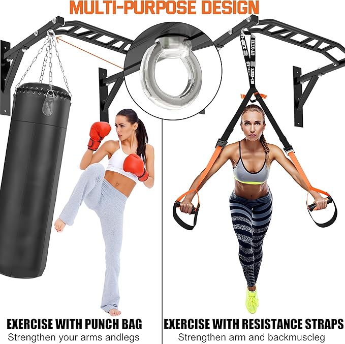 Pull Up Bar Wall Mounted 600 Lbs,