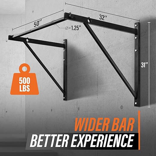 Yes4All Heavy Duty Wall Mounted Pull Up Bar