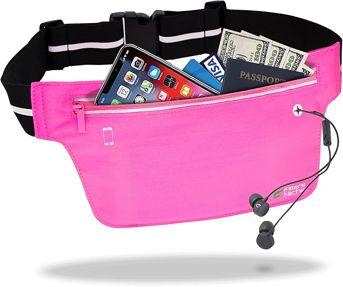 UltraSlim Fanny Waist Pack – Water Resistant Bag 24 to 43inch Waists, 6.7inch –