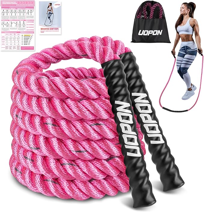 Weighted Jump Rope for Women 1.25LB Heavy 9.2FT Weight