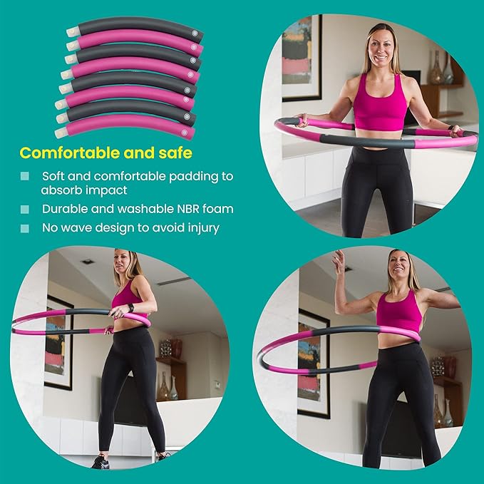 Weighted Hula Hoop for Adults - Fat Burning (3 pounds)