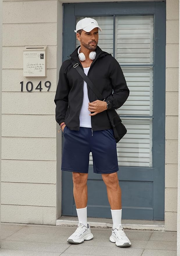 COOFANDY Men's Gym Workout Shorts 7 Inch Stretch Athletic Shorts Lightweight Running Training Short Pants with Pockets