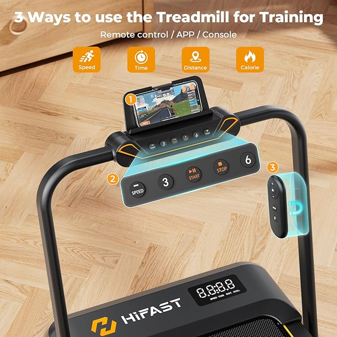 Walking Pad, Under Desk Treadmill for Home Office, Small Walking Pad with Handle Bar and Incline, Foldable Treadmill with Remote Control, APP