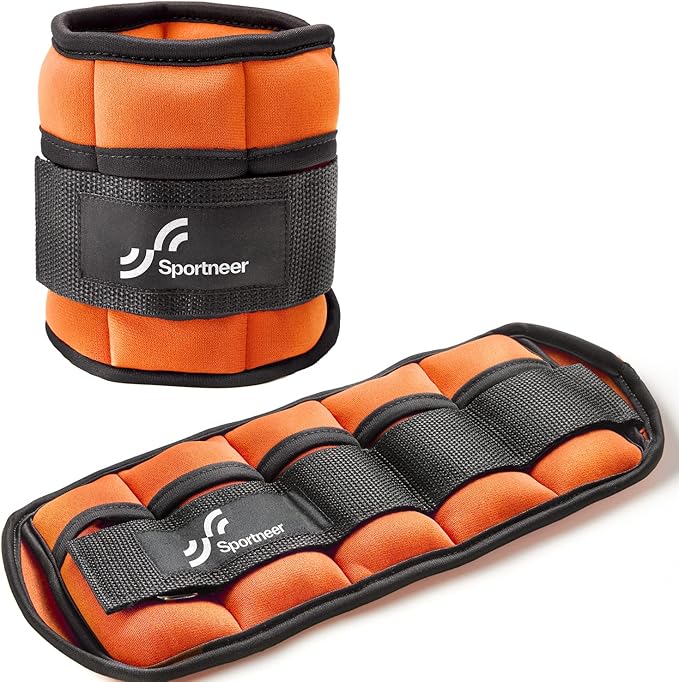 Sportneer Adjustable Ankle Weights 1 Pair 2 4 6 8 8 10 10 Lbs Jogging,1-5 lbs 1 Pair 2-10 lbs