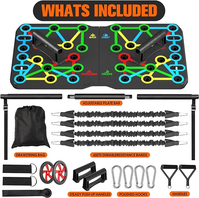 AERLANG Push Up Board 10 in 1 Push