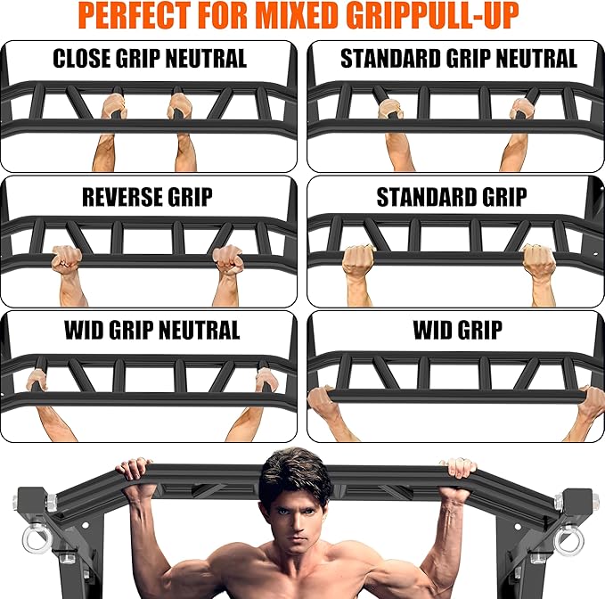 Pull Up Bar Wall Mounted 600 Lbs,