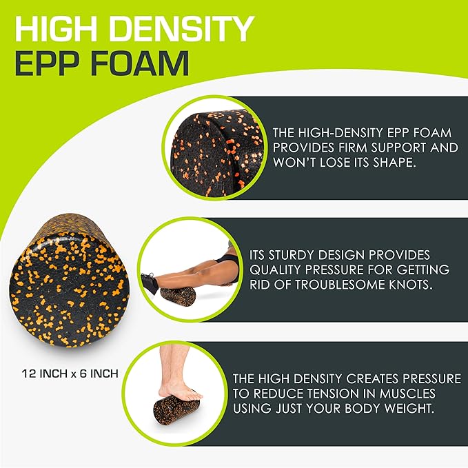 ProsourceFit High Density Foam Rollers 12 - Inches long