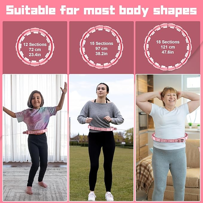 Weighted Workout Hoop for Weight Loss 48 inchs,