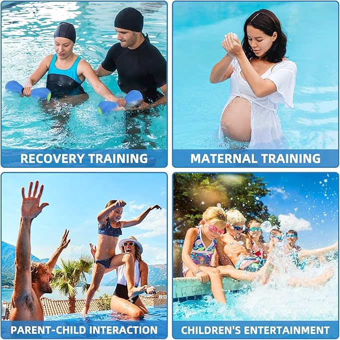Aquatic Dumbells,1 Pair Foam Water Weights Aerobic Exercise