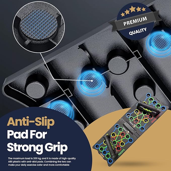 Push Up Board 9 in 1 Multi-function Foldable Push Up Bar Exercise Training Equipment for Home Workout Push Up Stand Portable Home Gym Workout Equipment