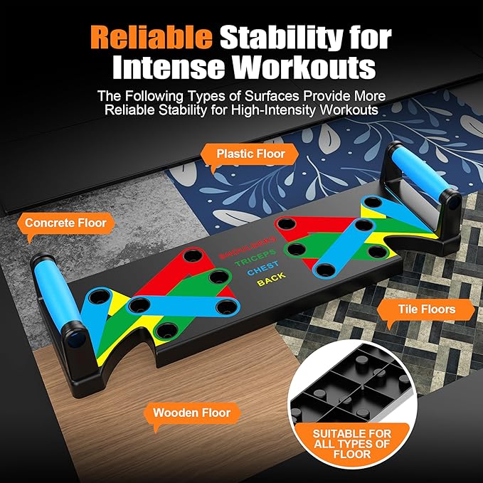 Solid Push Up Board Home Workout Equipment Multi-Functional