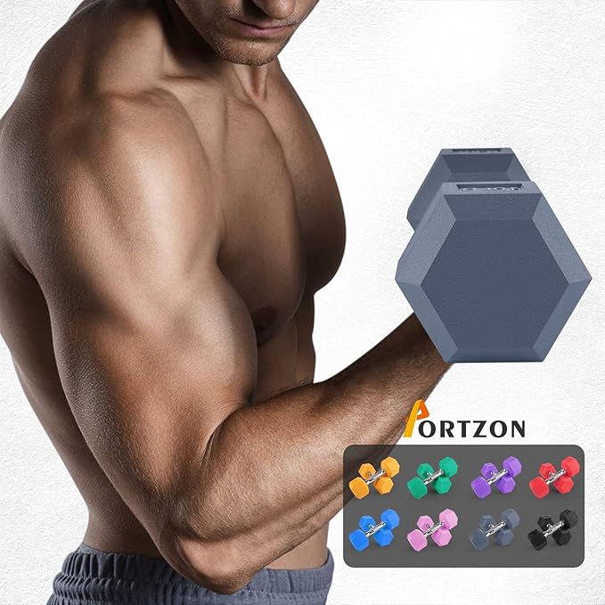 Portzon 8 Colors Options Compatible with Set of 2 Rubber 5-50 LB,
