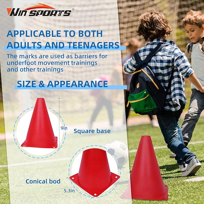 Training Plastic Traffic Cones Set - Indoor Outdoor (Multicolor,24 Pack,7 Pack,7 Inch)