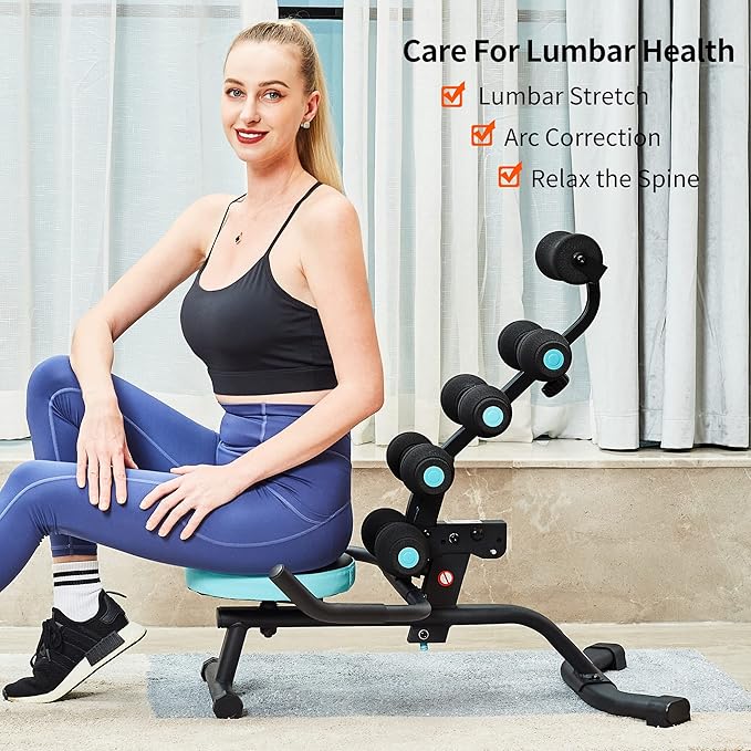 Leikefitness Back Relax Chair with Foam Roller Relieve 360° Rotating