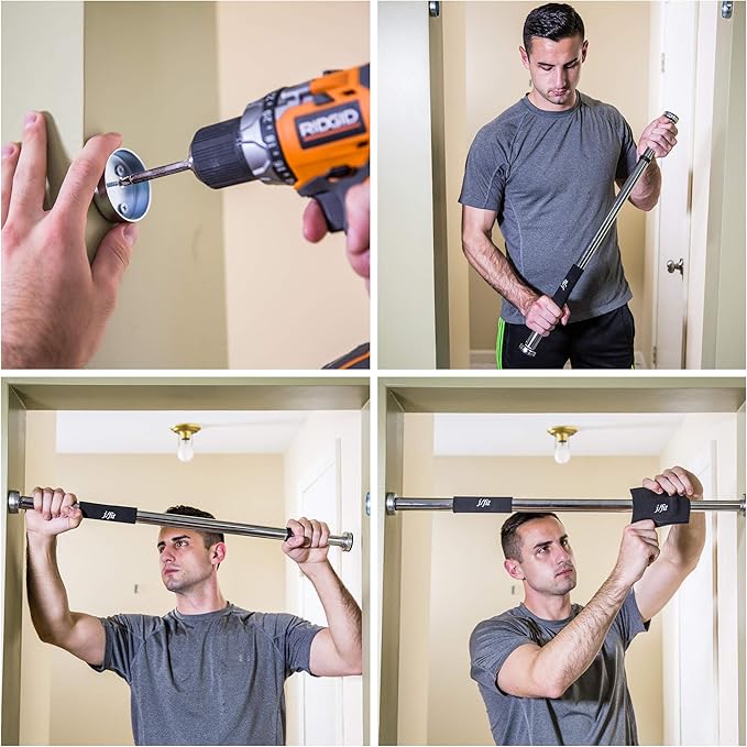 JFIT Deluxe Multi Exercise Doorway Pull-Up Bar 40-Inch