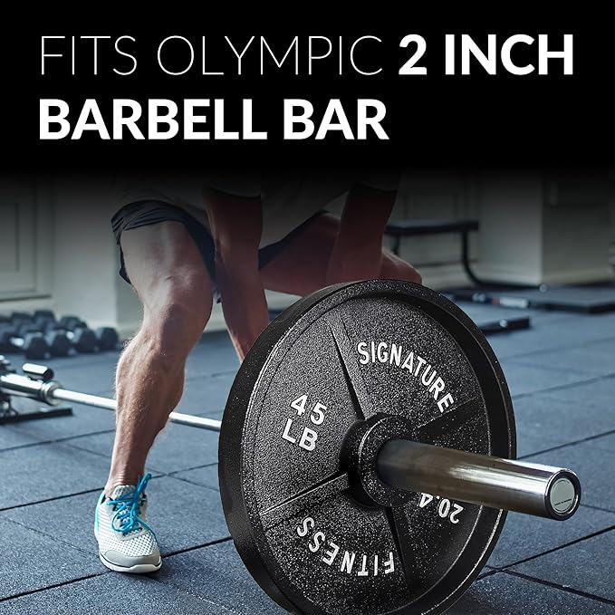 Deep Dish 2-Inch Olympic Cast Iron Weight Plates with E-Coating