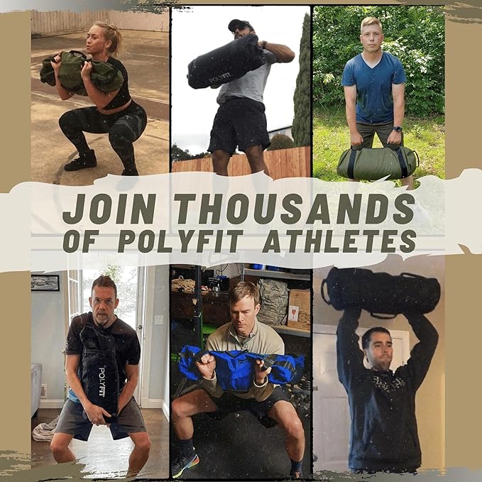 Polyfit Classic Sandbag - Heavy Duty Workout Sandbag 8 Gripping