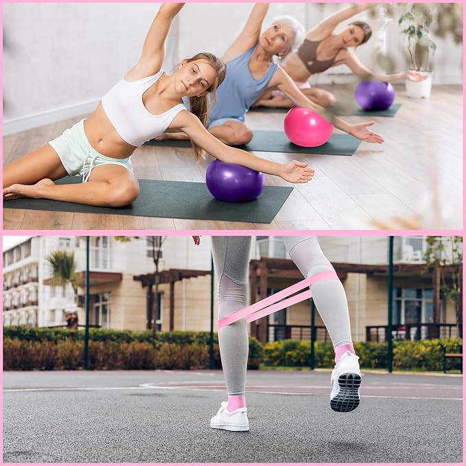 Poen 14 Pcs Pilates Ring and Ball Set 8 Resistance