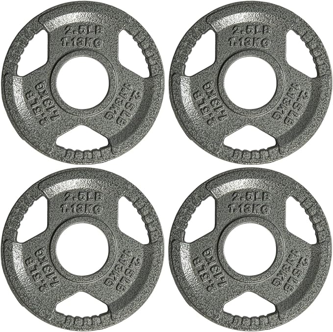 Yes4All Olympic Rubber Grip Plates for Barbell 2-Inch Weight