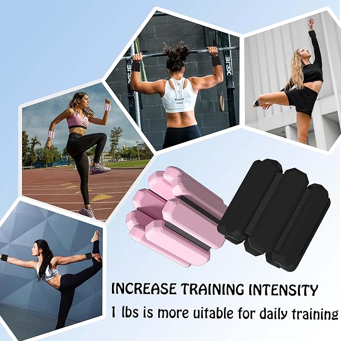 Pilates Wrist And Ankle Weights For Women At Home 1 lb 2 For