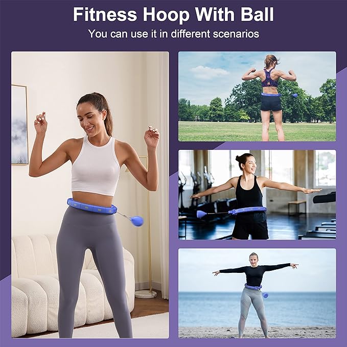 Weighted Workout Hoop for Adult Weight Loss - 50" Plus