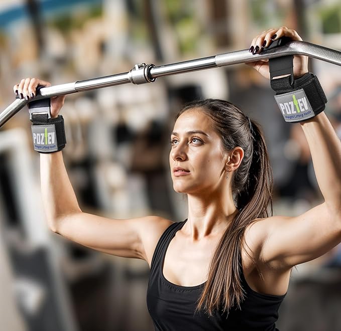 Weight Lifting Hooks (PAIR) - Padded Wrist Wraps - Hand Grips Deadlift Straps for Men and Women - Grip Support for Bodybuilding Heavy Gym Workout - Ideal for Deadlifts, Powerlifting, Shrugs, Pull-Ups