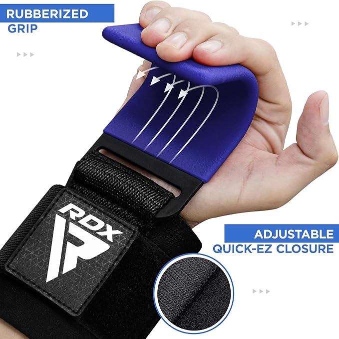 RDX Weight Lifting Hooks Straps Pair 7mm Neoprene