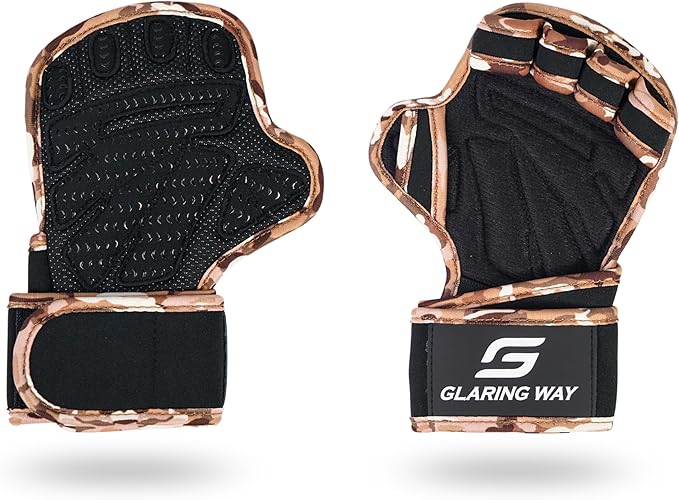 Neoprene Padded Weight Lifting Gloves for Men and Women - Ventilated Wrist Wrap Gloves for Athletes Gym Sessions Cycling Tracking & Sports with Full Palm Protection