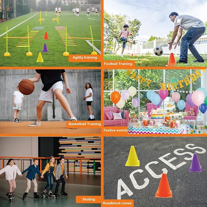 Soccer Cones Set 84/42Pcs 7"/9" 7"/9" Cones