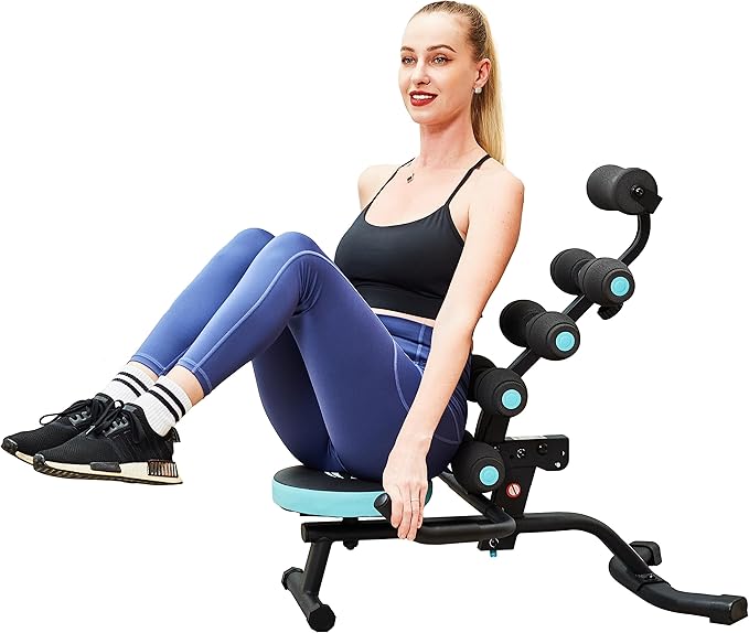 Leikefitness Back Relax Chair with Foam Roller Relieve 360° Rotating