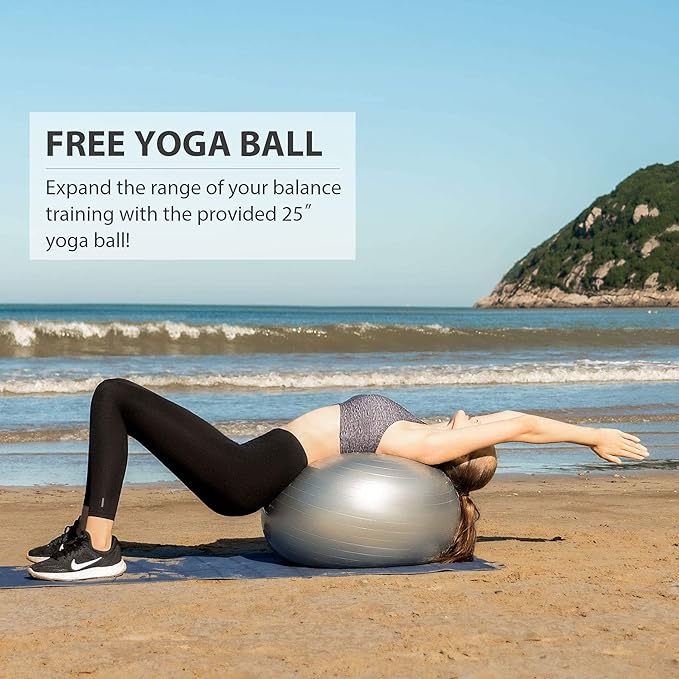 ZELUS 25in. Balance Ball 1500lb Inflatable 2 Bands,