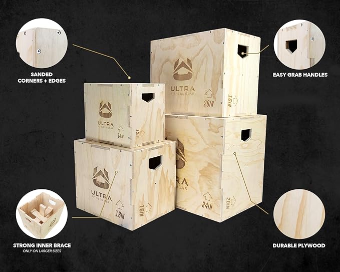 Plyo Box - Wooden 3-in-1 Plyometric Jump Box