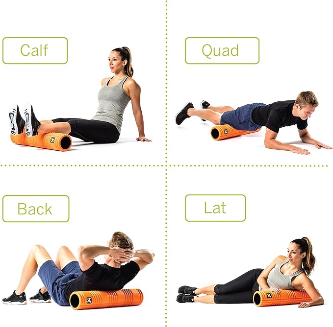 TRIGGERPOINT PERFORMANCE THERAPY GRID Patented Multi-Density Foam Massage (26"), Orange