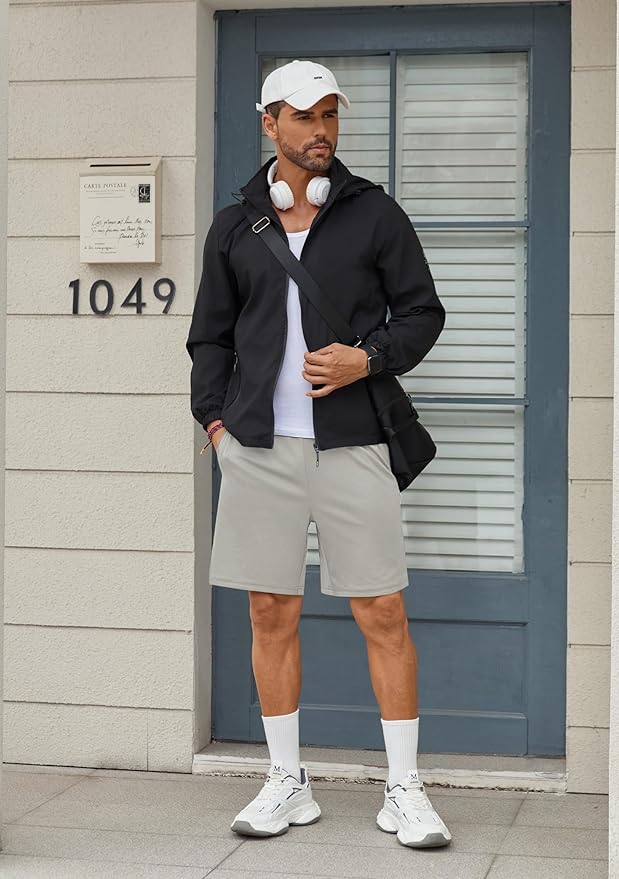 COOFANDY Men's Gym Workout Shorts 7 Inch Stretch Athletic Shorts Lightweight Running Training Short Pants with Pockets