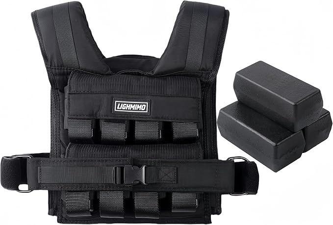 Men's Weighted Vests for Men Women, Slim Design 18lb 28lb 35lb Weighted Workout Vests With Adjustable Iron Weights, Heavy Duty Weighted Vest for Women Running Functional Fraining Machine washable
