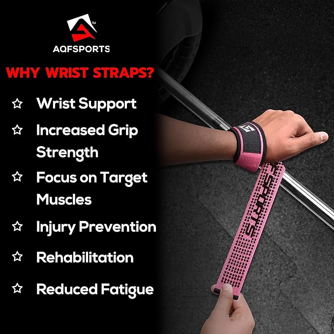 Lifting Wrist Straps for Weightlifting, Powerlifting & Deadlifts – 23” Neoprene Padded Cotton Straps for Strength Training & Gym Workouts - Maximum Grip Support for Men & Women