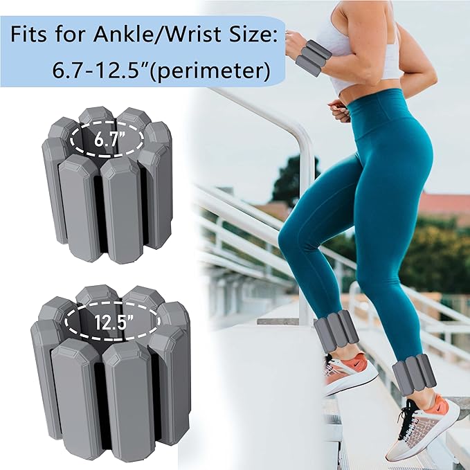Pilates Wrist And Ankle Weights For Women At Home 1 lb 2 For
