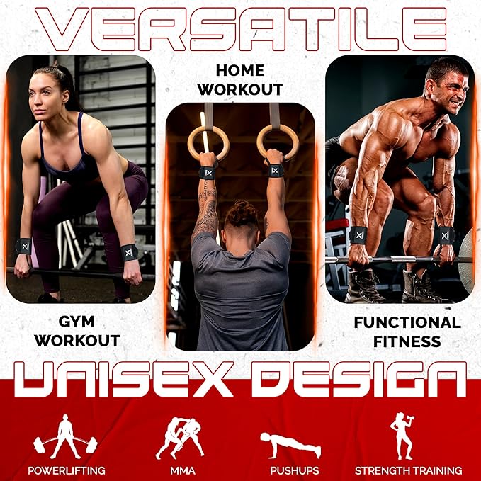 Wrist Straps for Weightlifting with Support for Men 18", Gym