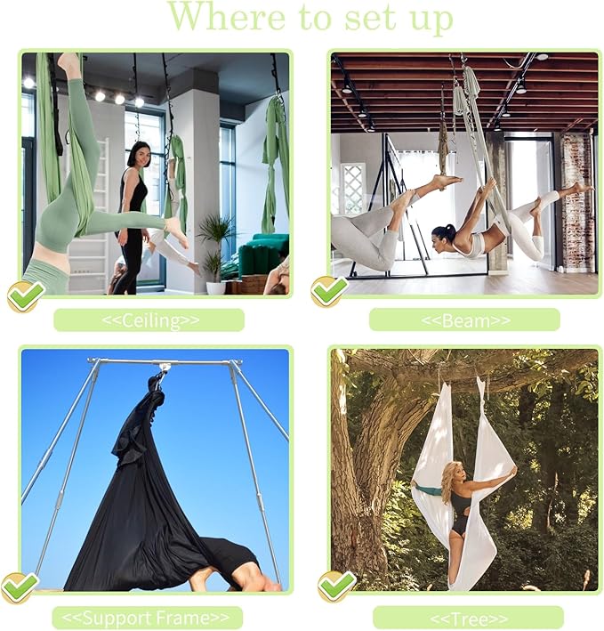 PRIOR FITNESS 5M Aerial Yoga Hammock Yoga Swing