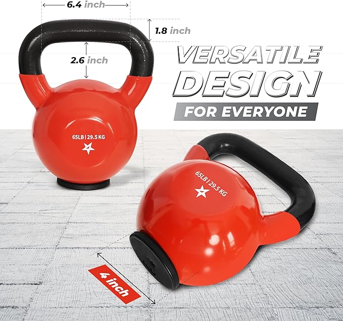 Yes4All Kettlebells Rubber Base (10-65 lbs)
