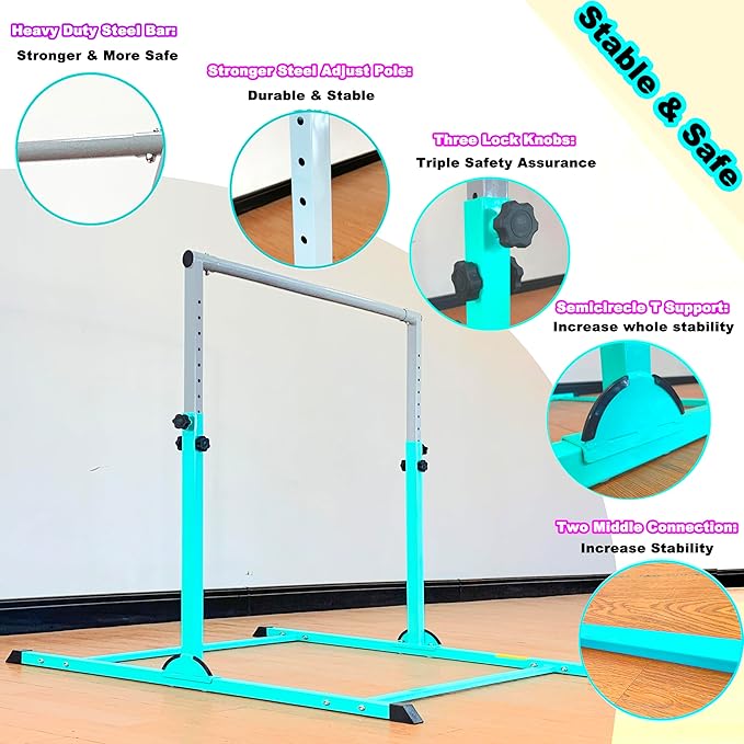 Gymnastic Bar for Kids Gymnastic Kip Bar Horizontal 3-15 Years