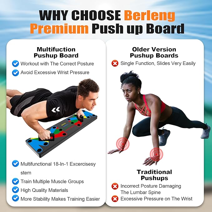 Solid Push Up Board Home Workout Equipment Multi-Functional